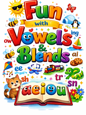 Fun with Vowels & Blends – Phonics Activity Workbook