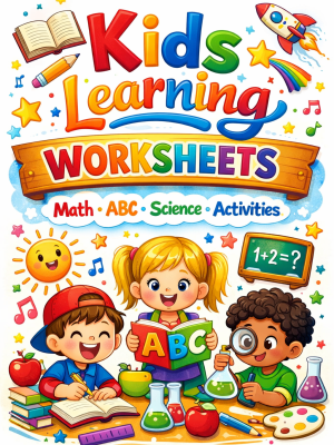 Kids Learning Worksheets – Alphabet & Number Tracing Workbook